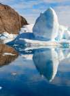 Icebergs in the Uummannaq Fjord System in the northwest of Greenland, Danish Territory. Art Print